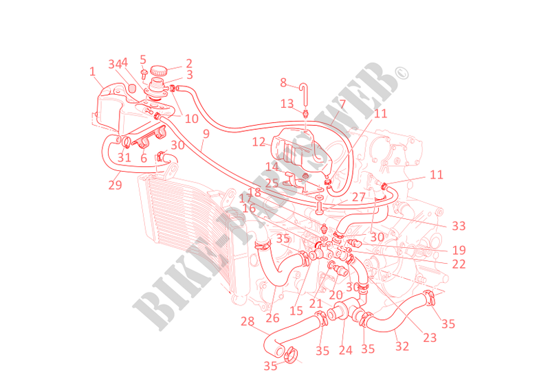 COOLING SYSTEM for Ducati 748 R 2002