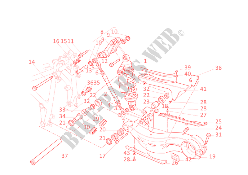 REAR SUSPENSION for Ducati 748 R 2002
