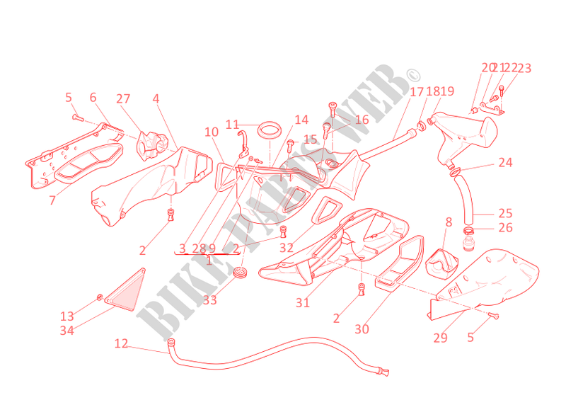 AIR INDUCTION & OIL BREATHER for Ducati 998 2002