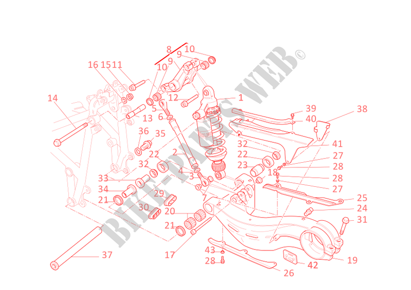 REAR SUSPENSION for Ducati 998 2002