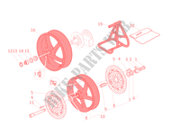 FRONT AND REAR WHEELS for Ducati 998 S Bostrom 2002