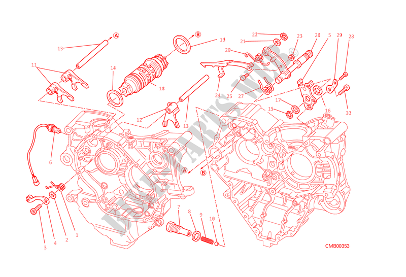 GEAR CHANGE MECHANISM for Ducati Diavel 1200 Carbon 2015