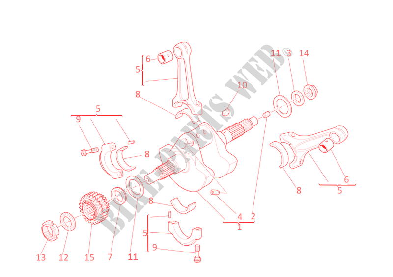 CONNECTING RODS for Ducati Diavel 2013