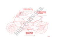 WARNING LABEL for Ducati Diavel Carbon 2013