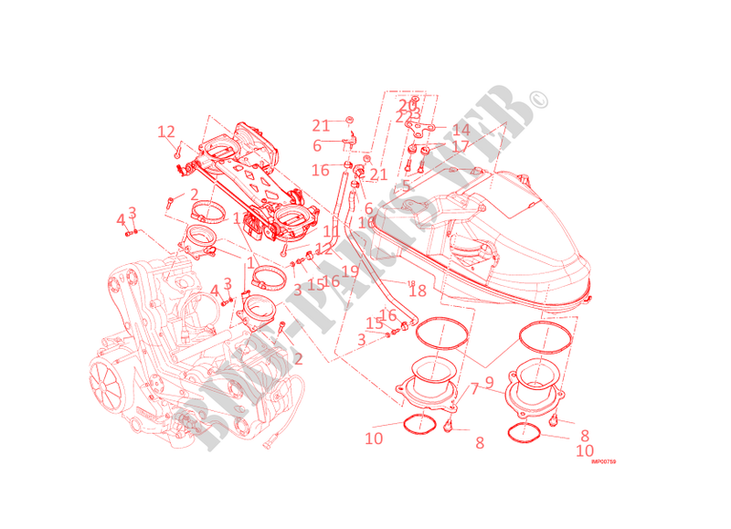 THROTTLE BODY for Ducati Diavel Carbon 2013