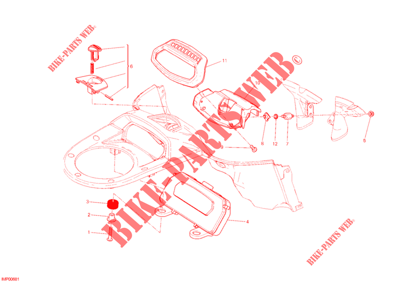 INSTRUMENT PANEL for Ducati Diavel 1200 Strada 2014