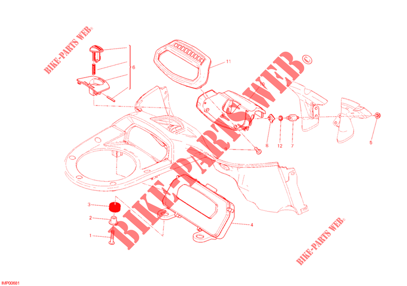 INSTRUMENT PANEL for Ducati Diavel 1200 AMG 2013