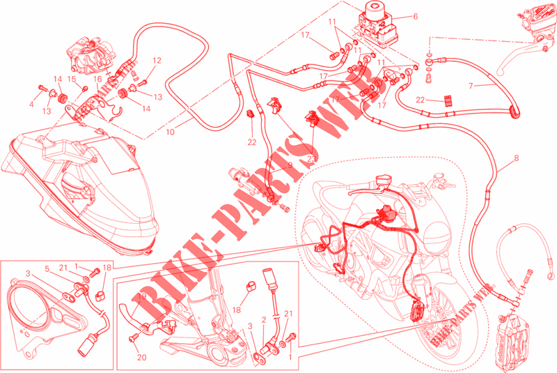 ANTILOCK BRAKING SYSTEM (ABS) for Ducati Diavel 1200 Cromo 2013