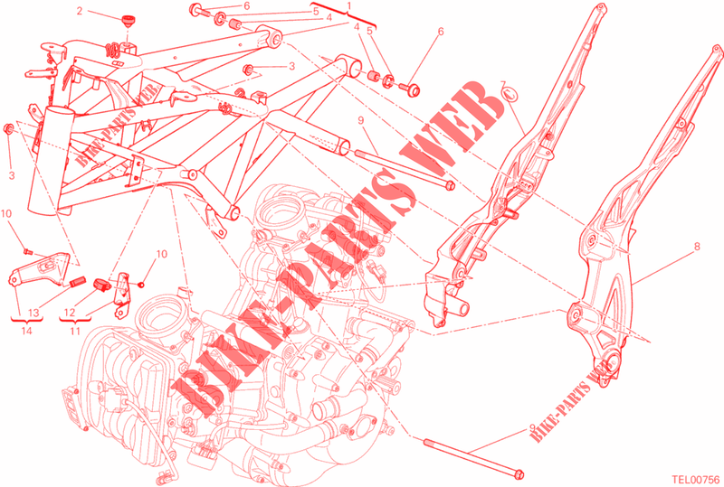 FRAME for Ducati Diavel 1200 Cromo 2013