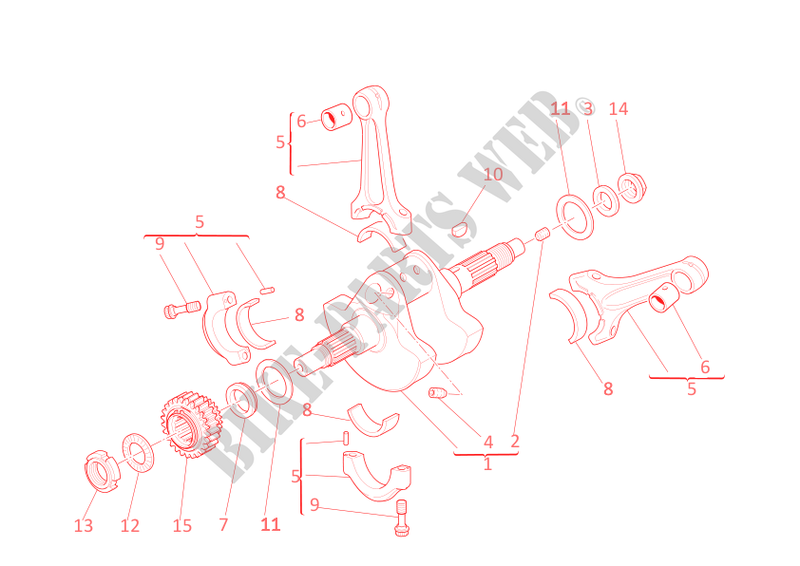 CONNECTING RODS for Ducati Diavel 2011