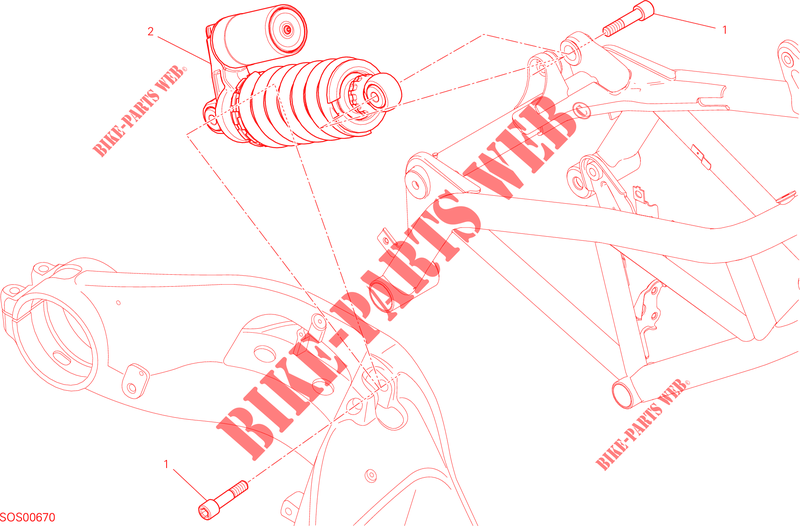 REAR SUSPENSION for Ducati Hypermotard SP 2015