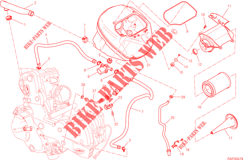 AIR FILTER for Ducati Hyperstrada 2014