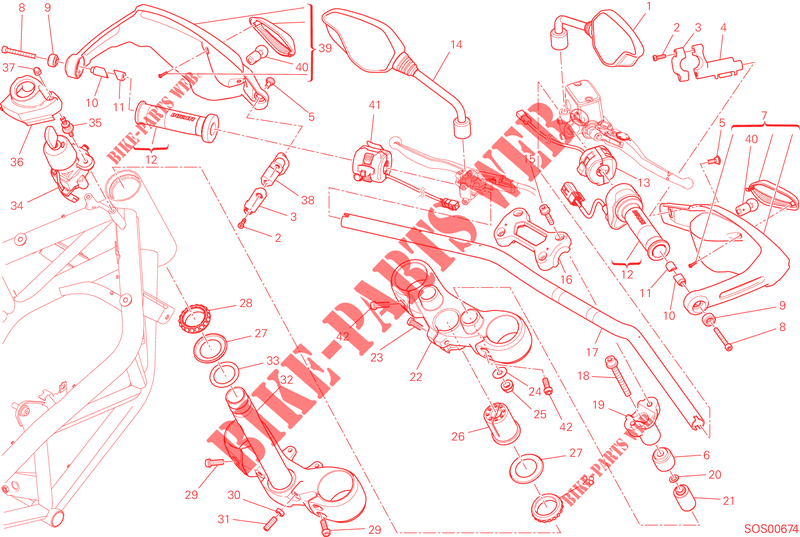 HANDLEBAR & CONTROLS for Ducati Hyperstrada 2014