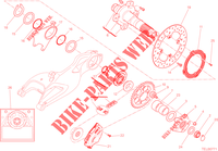 REAR WHEEL HUB   DISC   CHAIN for Ducati Hypermotard SP 2014