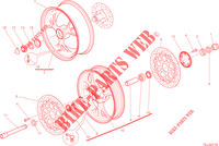 FRONT & REAR WHEELS for Ducati Hypermotard SP 2013