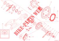 REAR WHEEL HUB   DISC   CHAIN for Ducati Hypermotard SP 2013