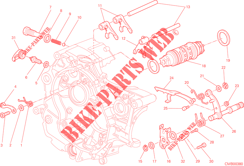 GEAR SHIFTING MECHANISM for Ducati Hypermotard SP 2013