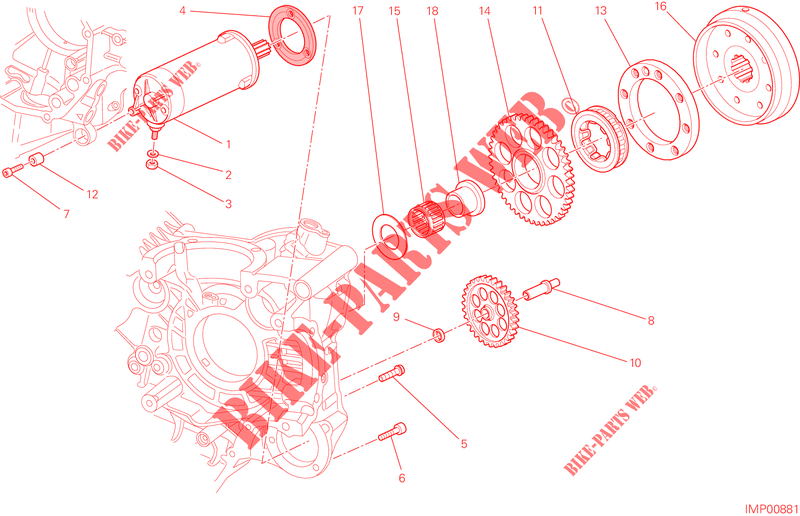 STARTER MOTOR & IGNITION for Ducati Hypermotard SP 2013