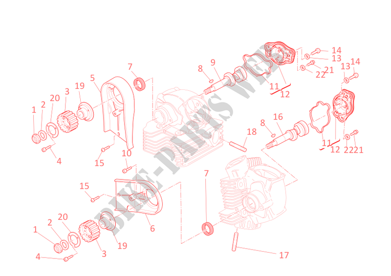 CYLINDER HEAD: TIMING SYSTEM for Ducati Hypermotard 796 2012