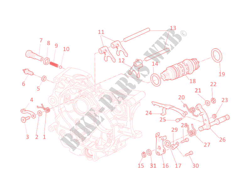 GEAR CHANGE MECHANISM for Ducati Hypermotard 796 2012