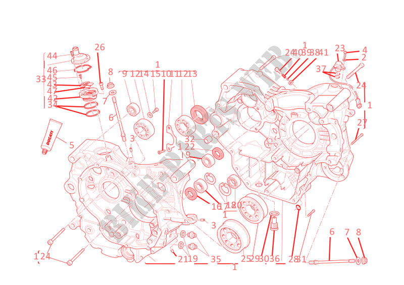 HALF CRANKCASES for Ducati Hypermotard 796 2012