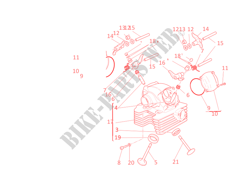 VERTICAL CYLINDER HEAD for Ducati Hypermotard 796 2012