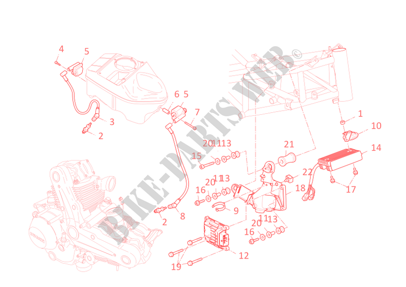WIRING HARNESS for Ducati Hypermotard 796 2012
