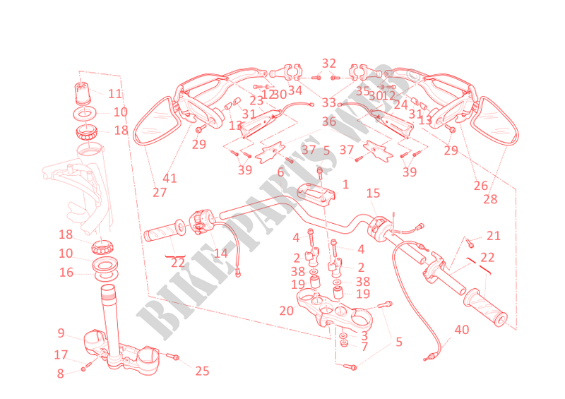 HANDLEBAR & CONTROLS for Ducati Hypermotard 796 2011