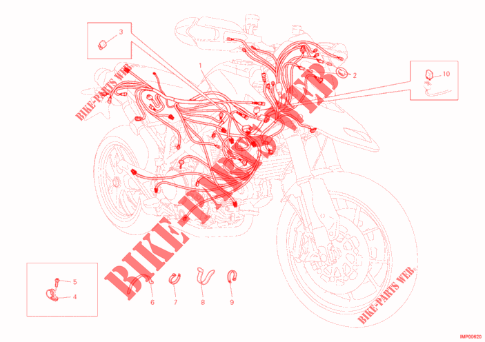 WIRING HARNESS for Ducati Hypermotard 1100 EVO SP 2011