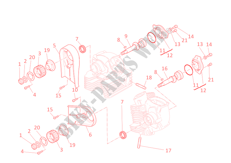 CYLINDER HEAD: TIMING SYSTEM for Ducati Hypermotard 1100 EVO 2010