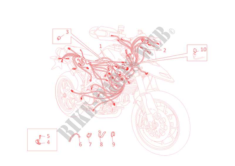 WIRING HARNESS for Ducati Hypermotard 1100 EVO SP 2010