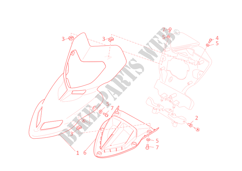 HEADLIGHT FAIRING for Ducati Hypermotard 1100 S 2009