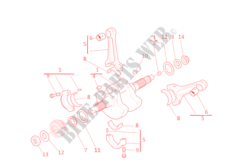 CONNECTING RODS for Ducati Streetfighter 1098S 2013