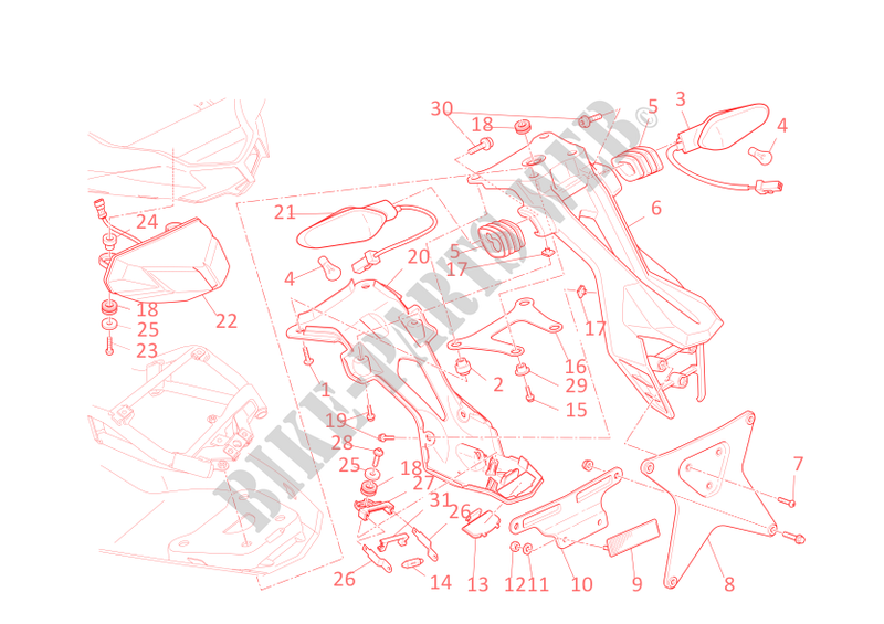NUMBER PLATE HOLDER for Ducati Streetfighter 1098S 2013