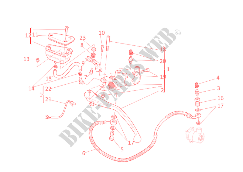 CLUTCH MASTER CYLINDER for Ducati Streetfighter 1098S 2012