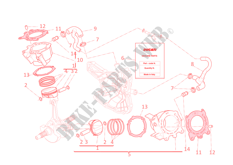 CYLINDERS   PISTONS for Ducati Streetfighter S 2011