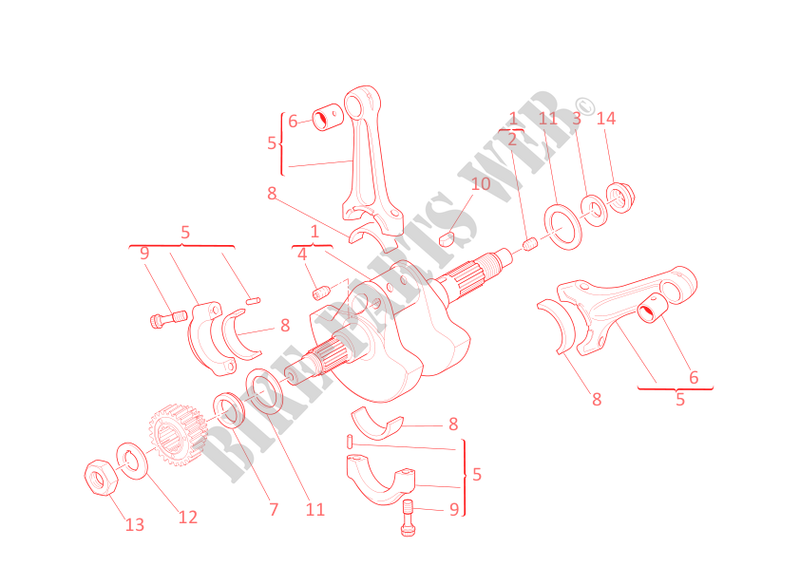 CONNECTING RODS for Ducati Streetfighter 2011