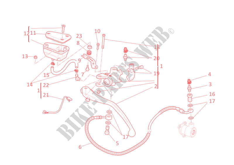 CLUTCH MASTER CYLINDER for Ducati Streetfighter 2009