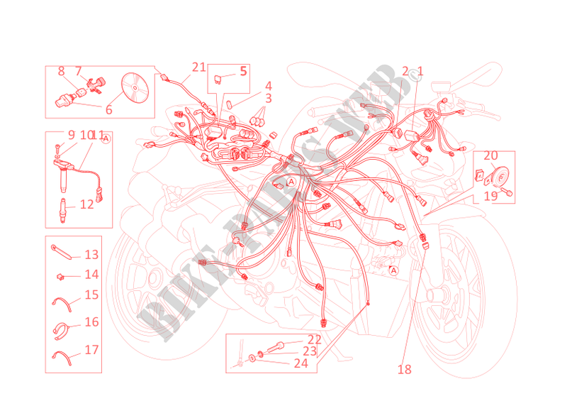 WIRING HARNESS for Ducati Streetfighter 2009