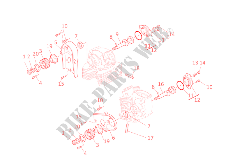 CYLINDER HEAD: TIMING SYSTEM for Ducati GT 1000 2010