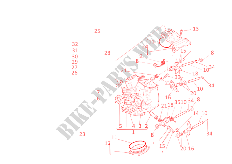 HORIZONTAL CYLINDER HEAD for Ducati GT 1000 2010