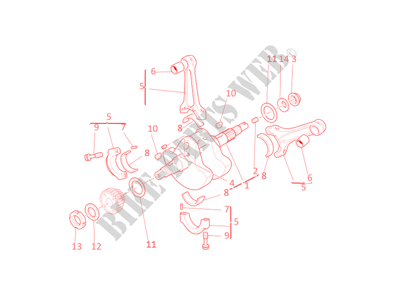 CONNECTING RODS for Ducati Sport 1000 Biposte 2008