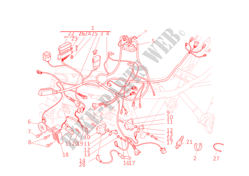 WIRING HARNESS for Ducati Supersport 1000 DS 2005