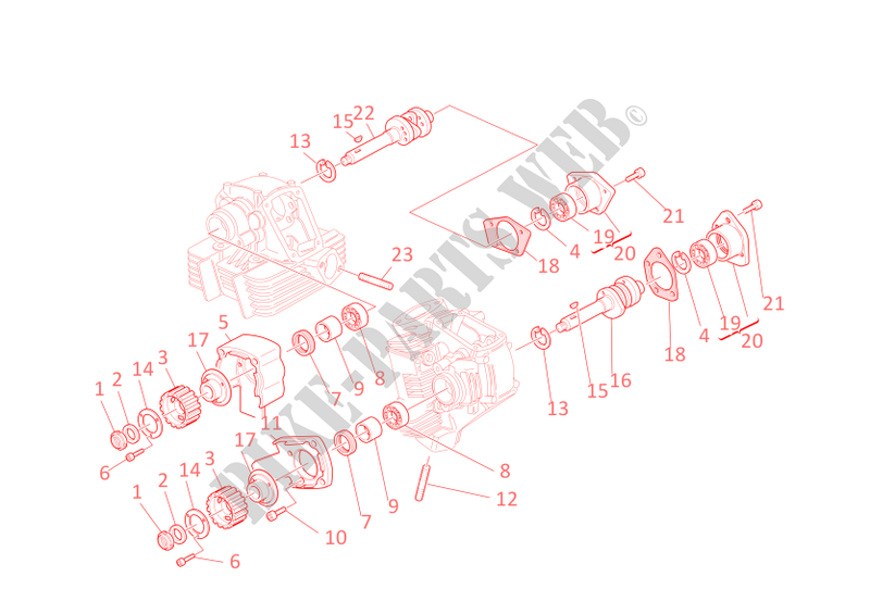 CYLINDER HEAD: TIMING SYSTEM for Ducati Supersport 800 2005