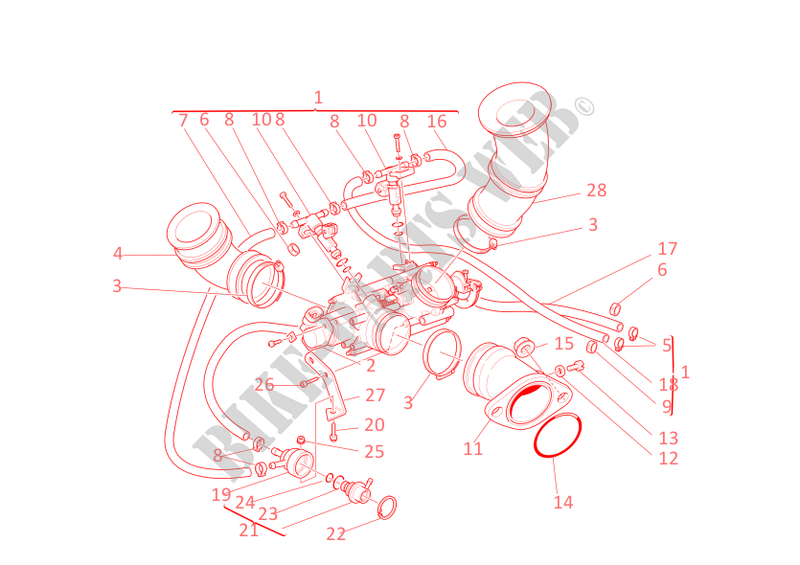 THROTTLE BODY for Ducati Supersport 1000SS 2003