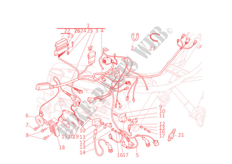 WIRING HARNESS for Ducati Supersport 750 2002