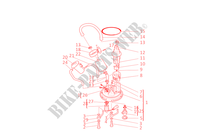 FUEL SYSTEM for Ducati ST3 2007