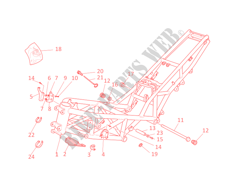 FRAME for Ducati ST3 S ABS 2007