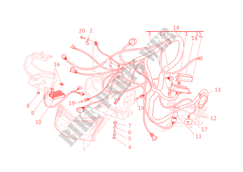 HEADLIGHT & WIRING HARNESS for Ducati ST3 S ABS 2007