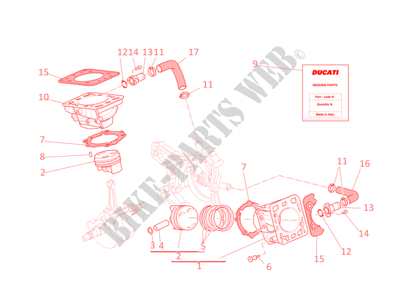 CYLINDERS   PISTONS for Ducati ST3 2006
